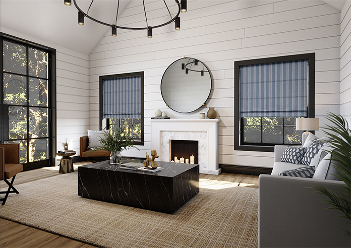 Bellagio Stripe, Mineral Blue - Roman Blind - Image 6
